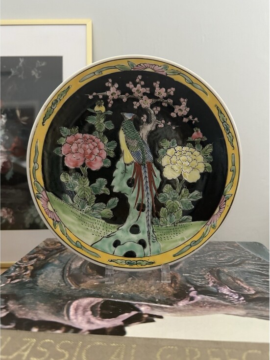 Other - Vintage Handpainted Japanese Peacock and Floral Design Decorative Plate
